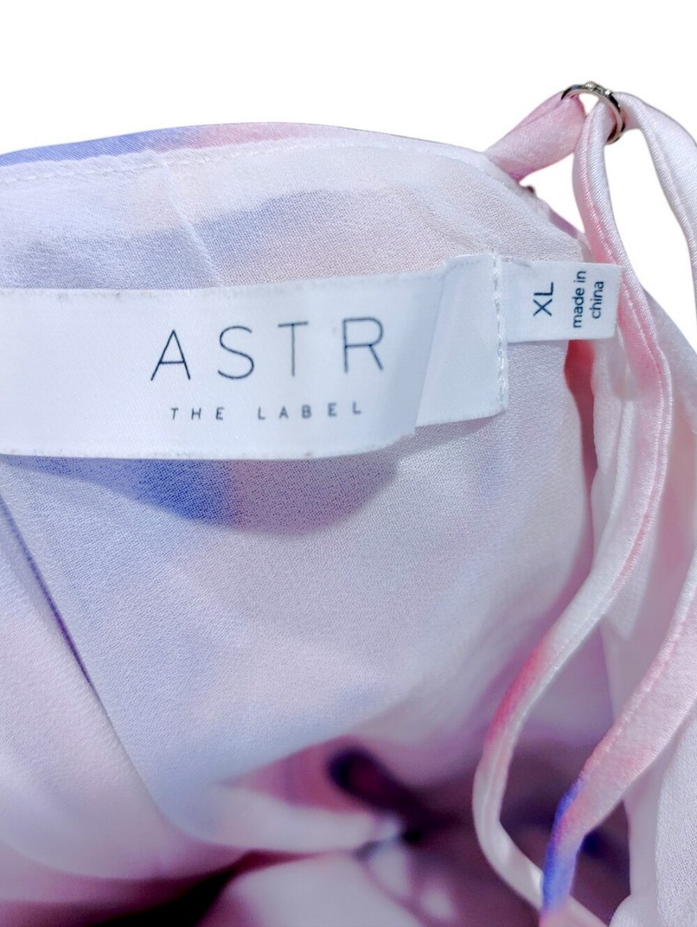 Astr The Label Pink Purple Bias Cut Sleeveless Satin Midi Slip Dress Size XL - Picture 11 of 12